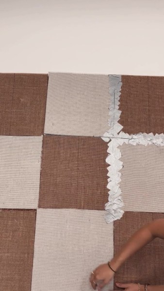 Kit Tapis à Nouer Soi-même Pour Débutants - Toile Pré-imprimée 43 X 43 Cm, Fils Prédécoupés, Crochet Inclus - Loisirs Créatifs