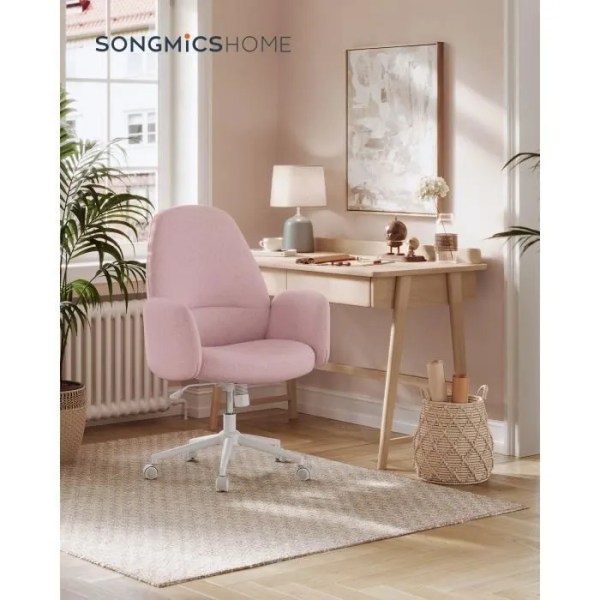 chaise de bureau rose