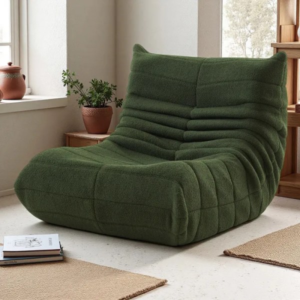 fauteuil togo velours vert