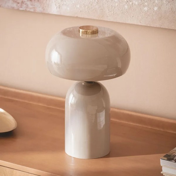 lampe à poser métal taupe