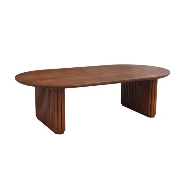 table basse ovale noyer