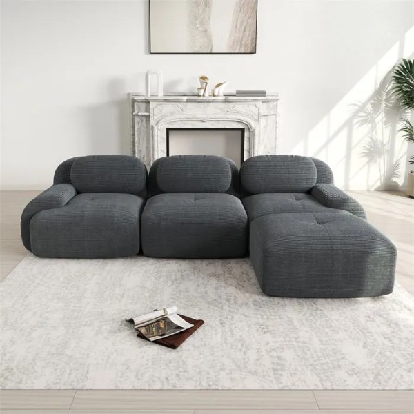 canapé d'angle 3 places modulaire