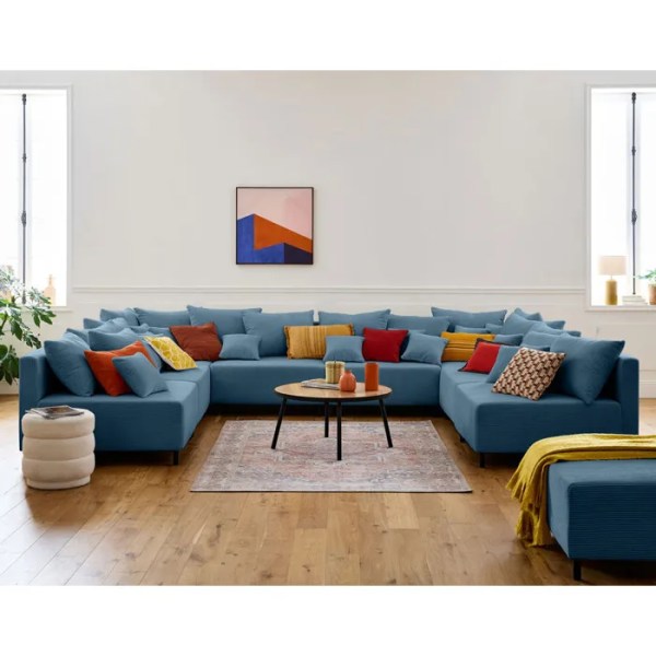 canapé modulable panoramique 8 places