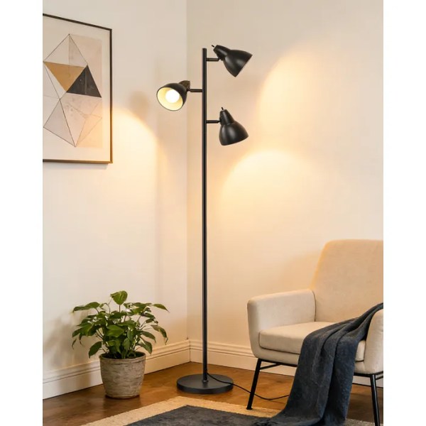 lampadaire sur pied noir