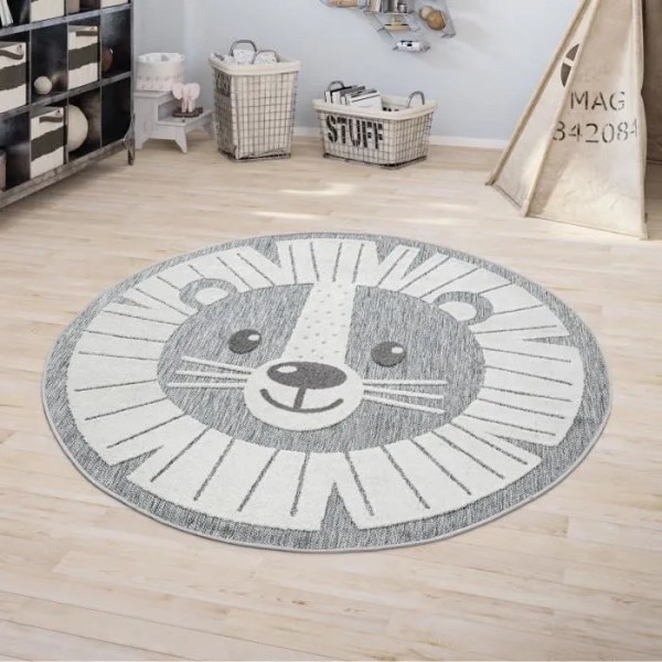 tapis rond lion