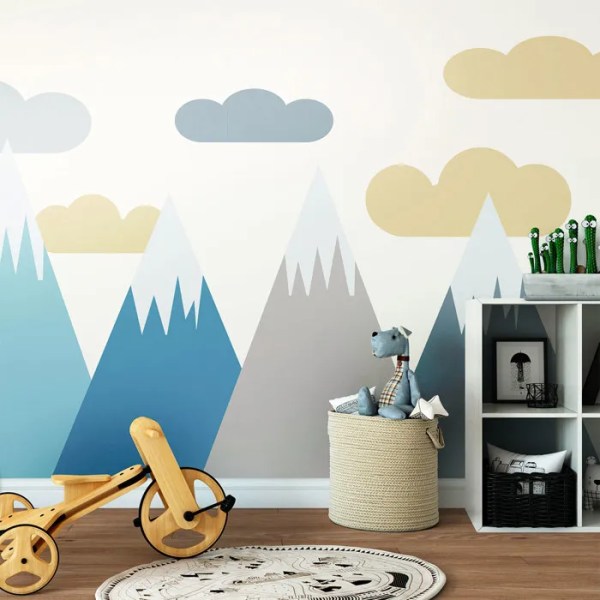 sticker mural enfant montagne