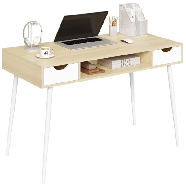 bureau tiroir bois clair